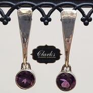Clarks Diamond Jewelers - Sterling Silver Excitement Earrings Rhodolite Garnet EL Designs
