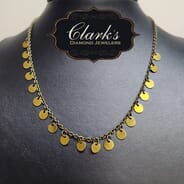 Clarks Diamond Jewelers - Tiny Disc Dangle Necklace