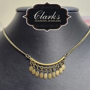 Clarks Diamond Jewelers - Tube and Dangle Necklace