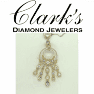 Clarks Diamond Jewelers - Sterling Silver with 22kyg Vermeil Pendant with Ice Quartz