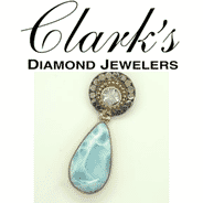 Clarks Diamond Jewelers - Pendant Only - Sterling Silver and 22K Vermeil Pendant with Laramar, White Topaz