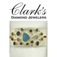 Clarks Diamond Jewelers - Sterling Silver w 22k Vermeil Bl. Chalcedony, Iolite, Grn Tourmaline Blue Topaz Bracelet