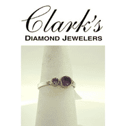 Clarks Diamond Jewelers - Sterling Silver 22k Gold Vermeil Ring Amethyst/Garnet SZ7