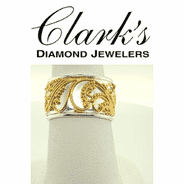 Clarks Diamond Jewelers - Sterling Silver with 22kyg Vermeil Ring