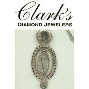 Clarks Diamond Jewelers - Sterling Silver 22k Vermeil Pendant with Topaz Green Amethyst Tourmaline Quartz