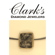 Clarks Diamond Jewelers - Sterling Silver 22k Vermeil Pendant with Tourmaline Quartz