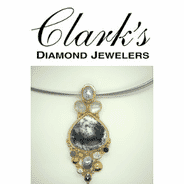 Clarks Diamond Jewelers - Sterling Silver 22kg Vermeil Pendant w/Mother Pearl Quartz, BL Chalcedony, Onyx, Moonstone, Hematite