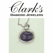 Clarks Diamond Jewelers - Pendant Only - Sterling Silver 22kg Vermeil Pendant w Charoite
