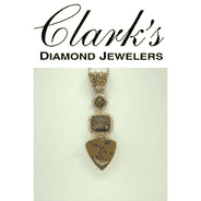 Clarks Diamond Jewelers - Sterling Silver 22kg Vermeil with Smokey Quartz, Dendritic Quartz