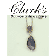 Clarks Diamond Jewelers - Sterling Silver w 22kyg Vermeil Pendant Mother of Pearl, Onyx