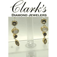 Clarks Diamond Jewelers - Sterling Silver 22kyg Vermeil Earrings Peridot, Prehnite, Topaz