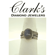 Clarks Diamond Jewelers - Sterling Silver 22kyg Vermeil Labradorite Ring