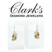 Clarks Diamond Jewelers - Sterling Silver w 22kyg Vermeil Earrings Opal, Peridot, Rhod. Garnet 
