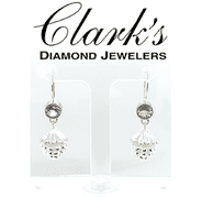 Clarks Diamond Jewelers - Sterling Silver w 22kyg Vermeil Earrings Pinecone w Green Amethyst