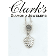 Clarks Diamond Jewelers - Sterling Silver w 22kyg Vermeil Necklace Pinecone w Green amethyst